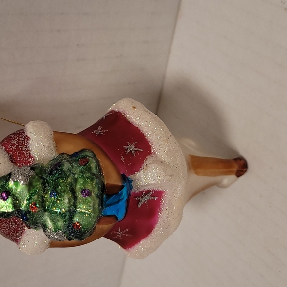 Adorable Reindeer Holding  a Christmas Tree Ornament - Picture 5 of 16